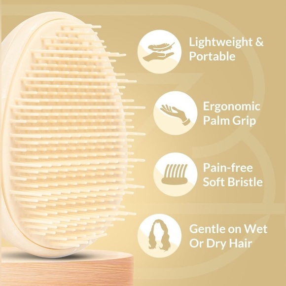 NEW B to Z Edit Mini Detangler Scalp Massager Hair Brush - Picture 5 of 9